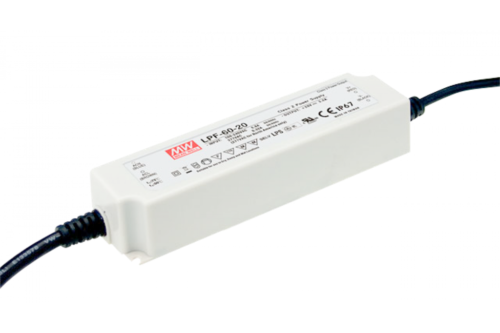Alimentation pour LED 24V, 2,5A LPF-60-24