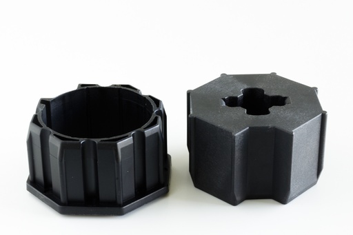 [100185] Adaptateur / Embout 60 mm tube octogonal